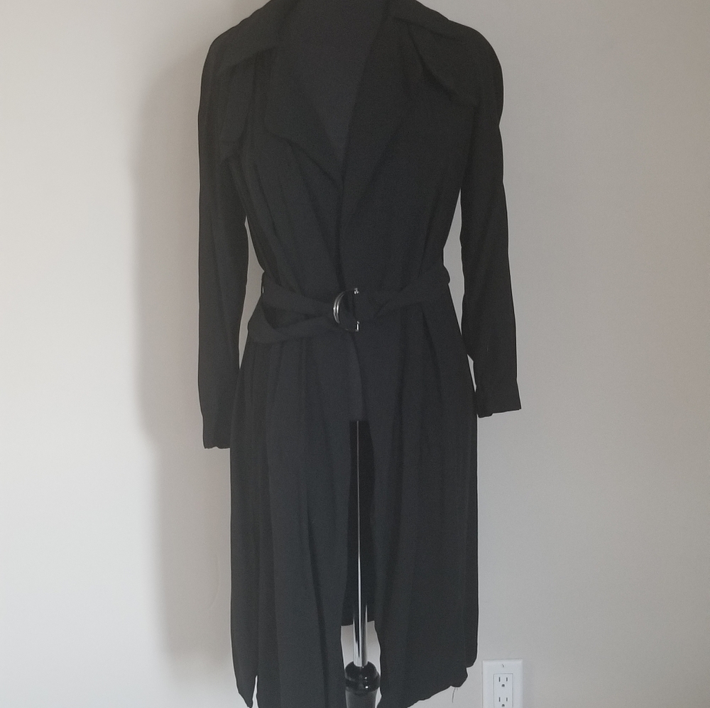 Black zara duster / trench coat